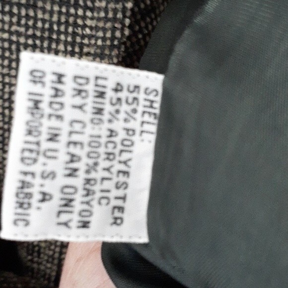 Saks Fifth Avenue jacket 8p 8 p black tan blazer quiet luxury old money classic - Picture 6 of 7